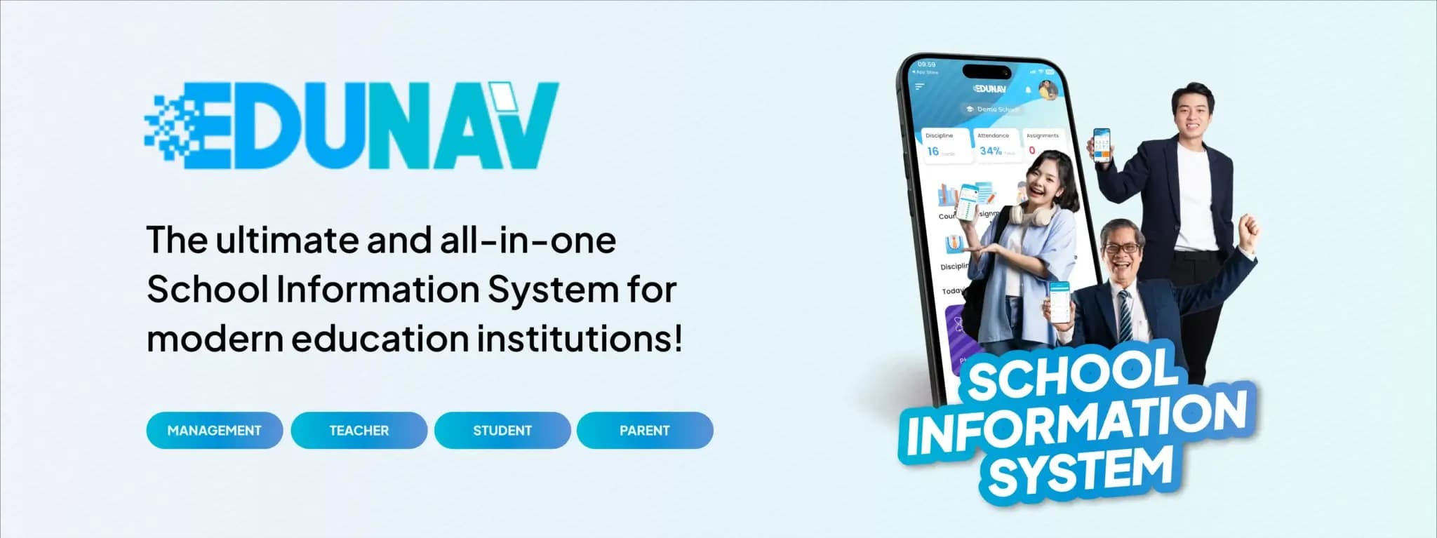 Edunav - The ultimate and all-in-one School Information System for modern education institutions
